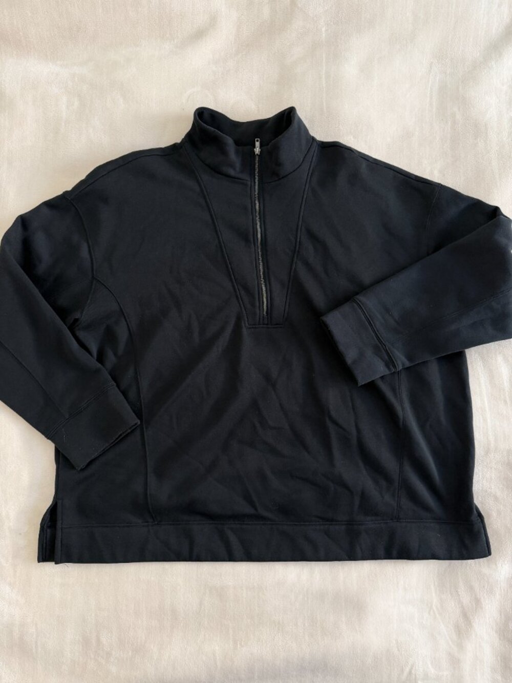 Rise by LuLaRoe Womens 3X Black Half Zip Pullover Sweatshirt Plus Size